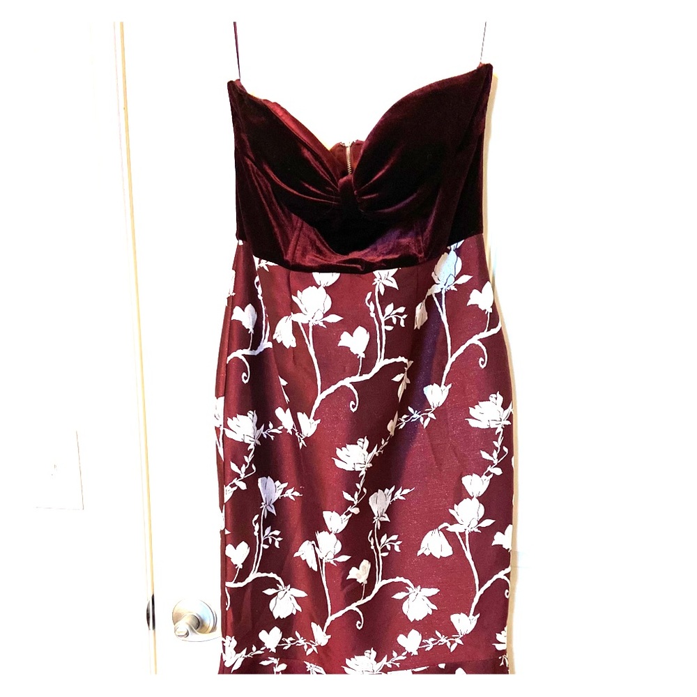 Semi-formal strapless gown